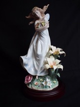 【限定品】 リヤドロ LLADRO 6686 ミスティカル ガーデン MYSTICAL GARDEN スペイン製 陶器 置物 大型作品 ユリ 妖精【美品】_画像2