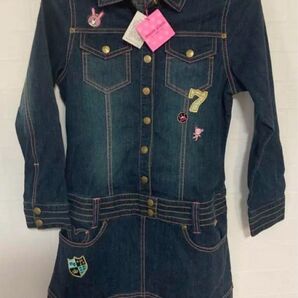 新品 タグ付 メゾピアノ 長袖 デニム ワンピース 150cm