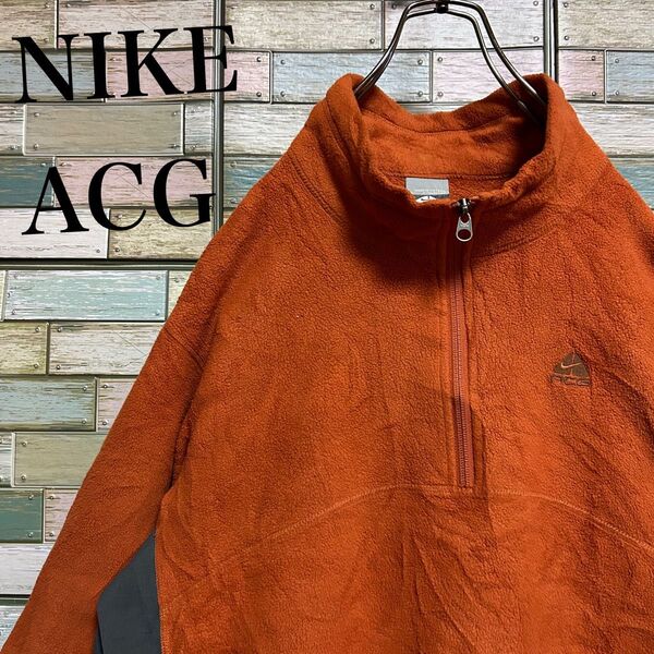 NIKE ACG ナイキACG ハーフジップフリース ワンポイントロゴ
