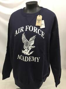 大特価　新品　HOUSTON　トレーナー　AIR FORCE ACADEMY　ネイビー　Mサイズ　ミリタリー　アウトドア　ヒューストン　スウェット　21386