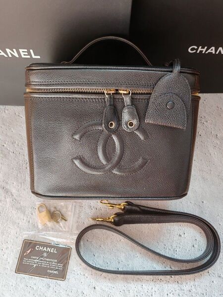 Chanelバニティ 2way ココマーク ゴールド金具 ストラップ有