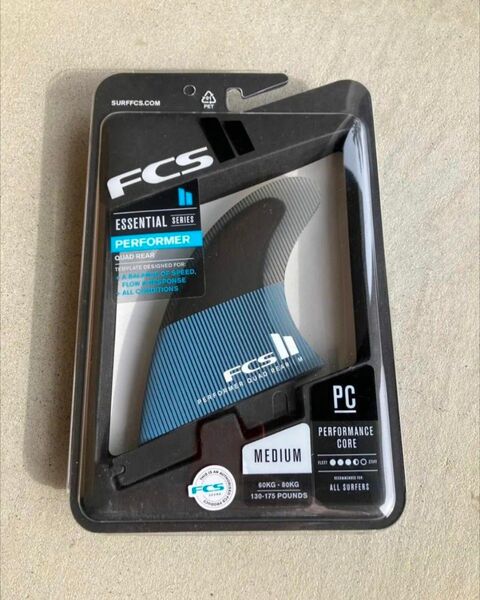 fcs2 performer pc M クアッドリア FCS2 パフォーマー フィン バックフィン クアッド リア