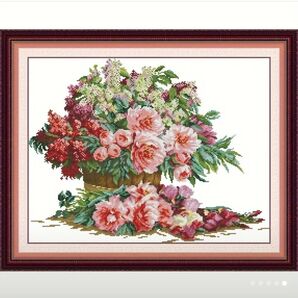 花束★大型サイズ64×51cm★ クロスステッチキット