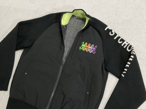Psycho Bunny / サイコバニー / フルZIP 4カラー BUNNY パディング ニットブルゾン / Size M /未使用 極美品 / 109