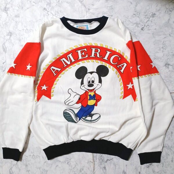 80’s SUNDAY COMICS “Disney Mickey” 古着 トレーナー ビンテージ ユニセックス フリーサイズ