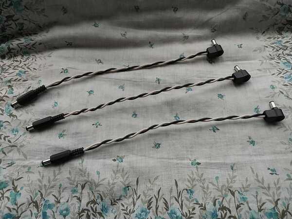 DC06-3LI DCケーブル Belden8460ケーブル 25cmストレート&L 3本セット