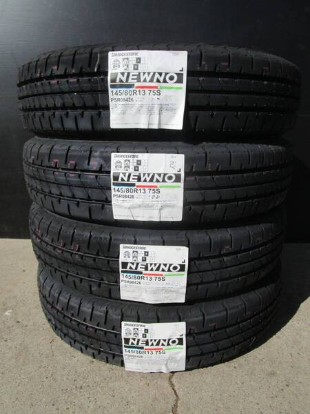 全国送料込み■新品ブリヂストンNEWNO■145/80R13■2025年製軽自動車NBOXムーヴワゴンRアルトミラモコスペーシアタントMRワゴン