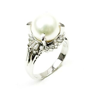 Pt900 Pearl Newling 0,39CT