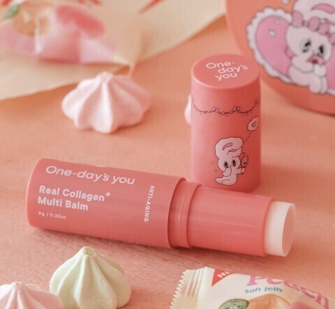 One day's you 可愛い限定うさぎパケ リアルコラーゲンマルチバーム うるっと透明感 いつでもどこでも手軽にケア エアコン対策 保湿