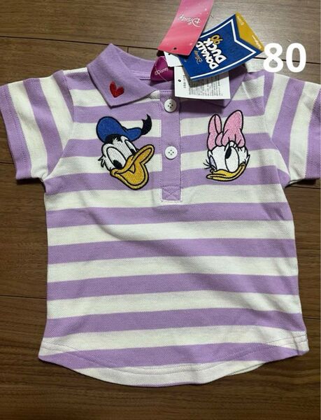 ディズニー ドナルド×デイジー 半袖 Tシャツ 80