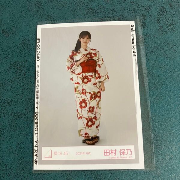 櫻坂46 田村保乃 生写真 2024浴衣 ヒキ