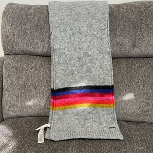 DIESEL ディーゼル アルパカ マフラー グレー レインボー ウール