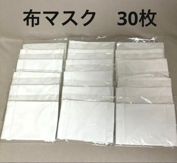 【新品】布マスク 給食マスク 個包装 30枚