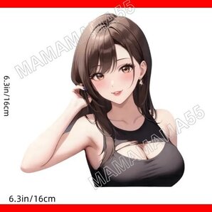 ステッカーNo.358 PC 車 デカール 防水 かわいい かわいい 女の子 アニメ 痛車 セクシータンクトップ 黒 入荷未定ラスト1