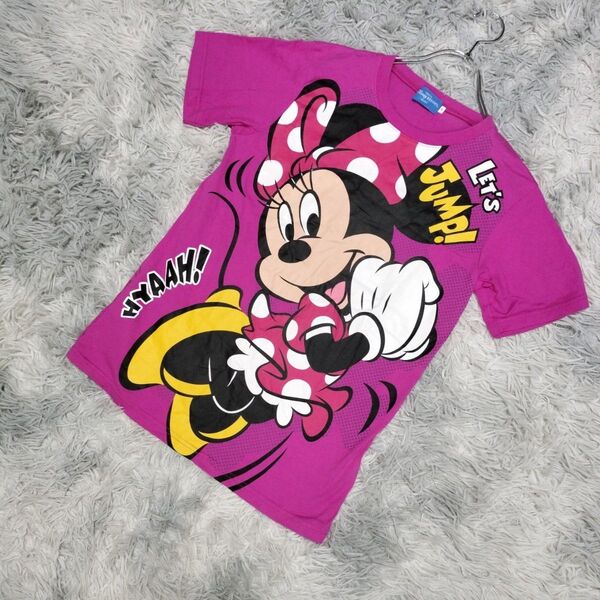 美品【ディズニー】ミニーちゃん (S)半袖 Tシャツ オリエンタルランド ミッキーマウス コットン Disney