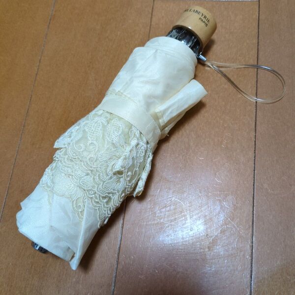 MAXIME LABE YRIE PARIS ベージュ レース 折り畳み傘 日傘