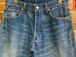 ★鬼ヒゲ/W30！Levi's.リーバイス501.USED加工.ユーズドデニム.古着.ルード系アメカジロックバイカー.RUDO.ビンテージラギッドスタイル/A18