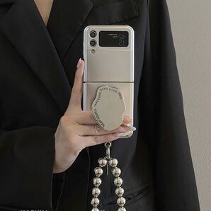 新品入荷 ストラップ 韓国 スタンド式 Galaxy Z Flip5ケース 携帯カバー