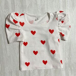 SHEIN ハートプリント ハート柄 Tシャツ