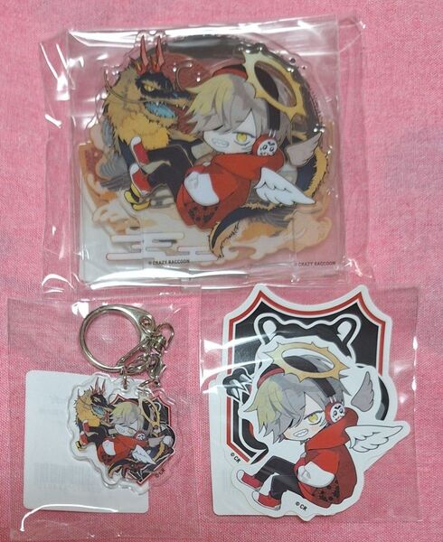 Crazy Raccoon CR DMM スクラッチ だるま アクスタ、キーホルダー、ステッカー