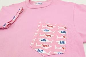 RST20レインスプーナーSポケット付TシャツEATサメ 鮫 ポケ付き 半袖TシャツREYNS重ね着風Reyn Spooner