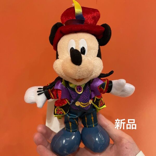 ミッキーマウス ミッキー ぬいば ディズニー・ハロウィーン 2024 ぬいぐるみバッジ 新品 ディズニーランド ミニーマウス