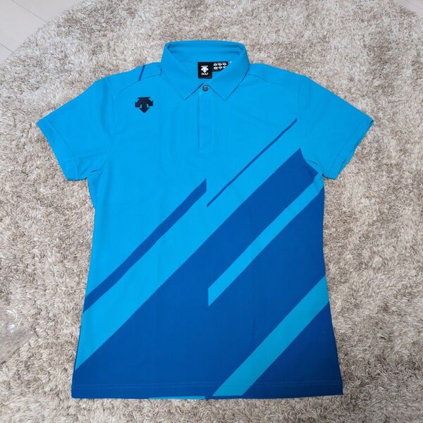 デサントゴルフ シャツ L ブルー DESCENTE GOLF