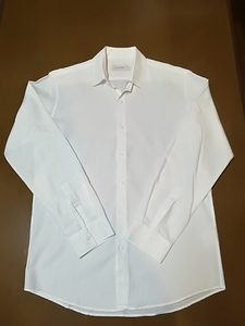 [ used beautiful goods ] regular goods Calvin * Klein long sleeve shirt white color S size 