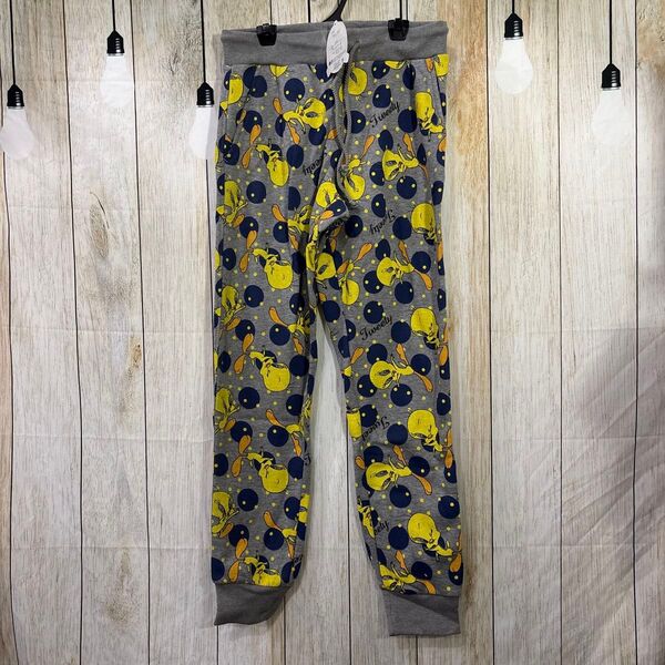 Looney Tunes ツイーティー柄 ジョガーパンツ Lサイズ 新品 総柄