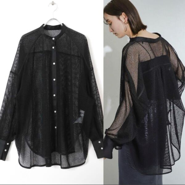 新品SENSE OF PLACEメッシュルーズシャツ