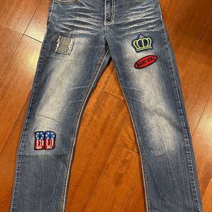 クーポンセール美品【ベビードール ヴィンテージ風デニムパンツ 140 size 】