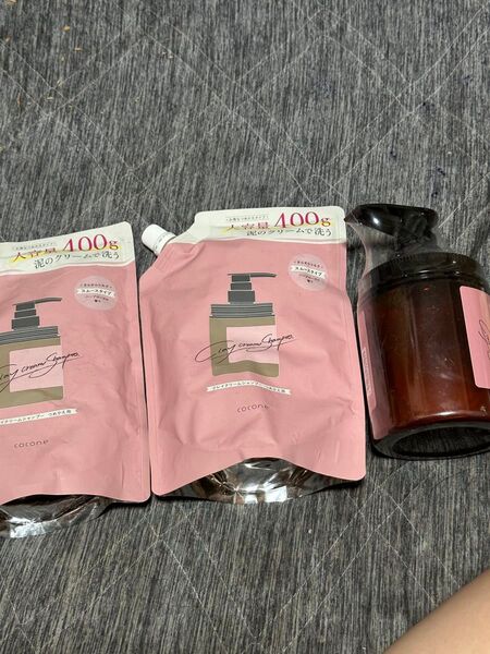 cocone クレイクリームシャンプー スムースタイプ 詰替2個 ポンプ1個 400g