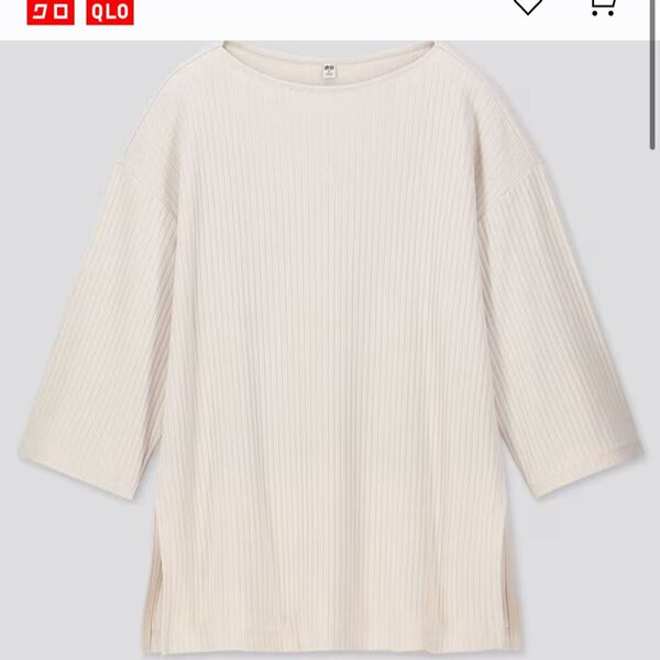 UNIQLO ワイドリブリラックスチュニック(7分袖)
