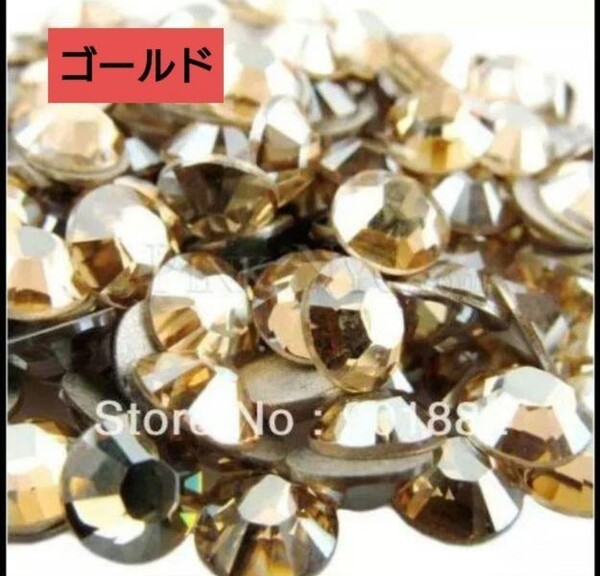 ゴールド(透け感ある金色1440粒)SS20 社交ダンス 新体操 バトントワリング フィギュアスケート 大会 競技 レオタード 衣装に