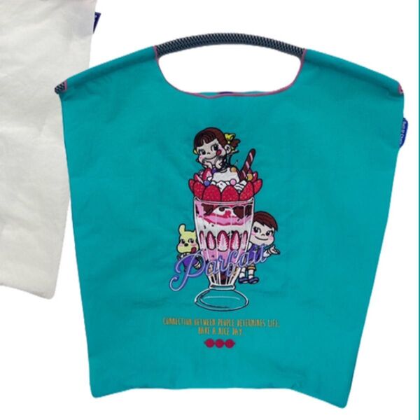 新品★完売品★ボールアンドチェーン ペコちゃん 不二家 パフェ グリーンブルー