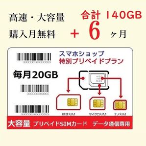 新生活応援 Softbank 毎月20GB (月額料金1980円 高速通信プラン, 購入月+6ヶ月)