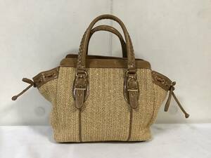  genuine article Samantha Thavasa samanthathavasa original leather basket basket bag Mini Boston handbag tea Brown lady's 