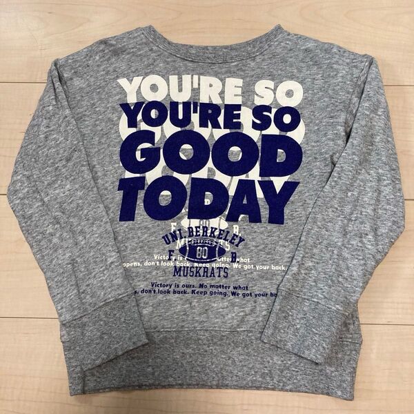 YOU'RE SO GOOD TODAY スウェット トレーナー グレー 長袖 キッズ サイズ130