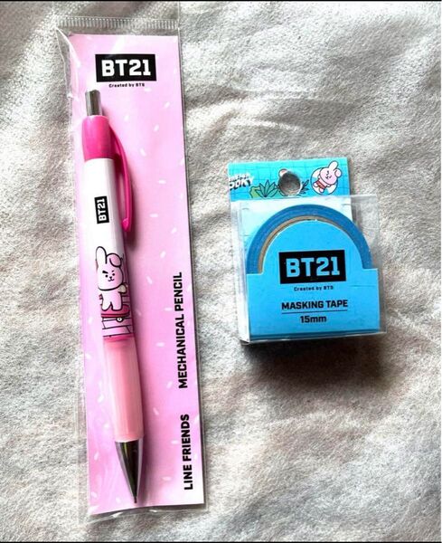 BT21公式シャープペンCOOKY MaskingTape15mマスキングテープ ラインフレンズ