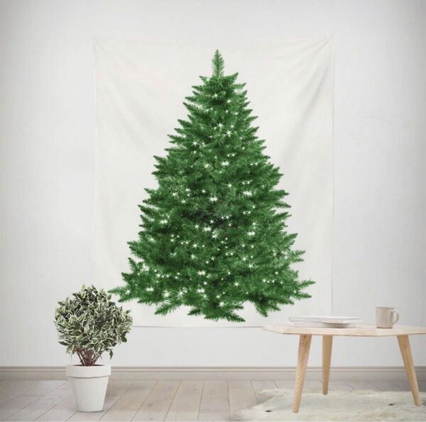 クリスマスツリー タペストリー もみの木 壁掛け 75×150cm