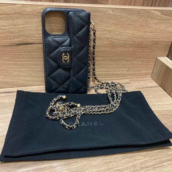 CHANEL シャネル マトラッセ ラムスキン iPhoneケース スマホケース ココマーク レディース 保存袋 ブランド