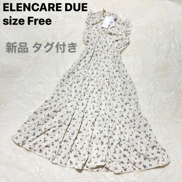 ELENCARE DUE エレンカーレデュエ ノースリーブワンピース ワンピース 花柄 総柄 ロングワンピース ロング Aライン