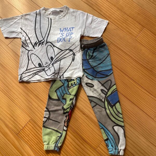 zara kids ZARA LOONEY TUNES バックスバニー Tシャツ パンツ セットアップ 120cm