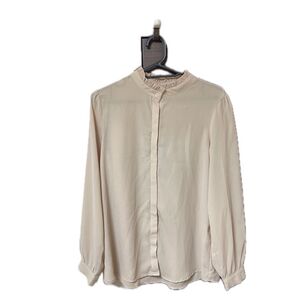 Vis シャツ ブラウス 長袖 シンプル Mサイズ