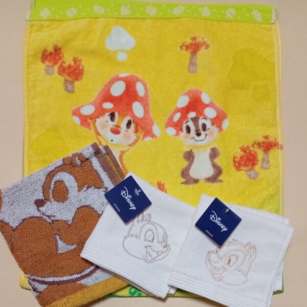 ディズニー タオル4枚セット チップとデール