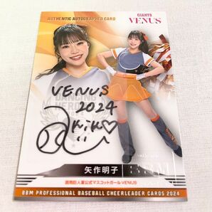 VENUS BBM チアリーダー 直筆サイン 矢作明子 おまけ付き