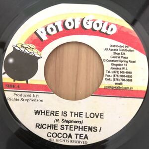 送料無料★レア コンビネーション ビックチューン!! WHERE IS THE LOVE / RICHIE STEPHENS & COCOA TEA★