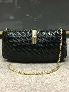  beautiful goods! rare! cheap!LANCEL Lancel cane basket bag basket .2WAY chain shoulder bag clutch bag 