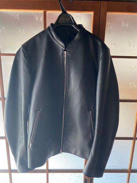 LIDNM リドム レザー レザージャケット ジャケット 黒 ブラック シングルライダースジャケット ライダース 本革 ブルゾン