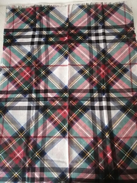 BURBERRY バーバリー マフラー ストール スカーフ ショール 未使用に近い 送料無料!! ホワイト&レッド&グリーン